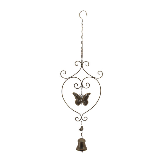 Hanging Butterfly w Bird + Bell 89cm