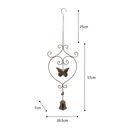 Hanging Butterfly w Bird + Bell 89cm