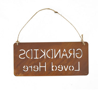 Grandkids Loved Here Wall Hanging 32cm