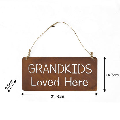 Grandkids Loved Here Wall Hanging 32cm