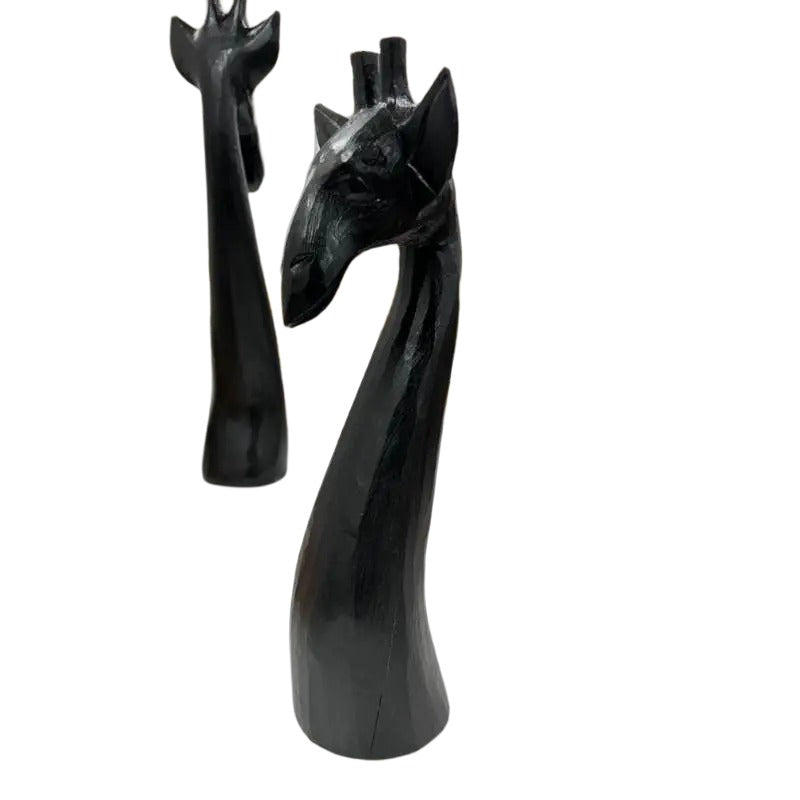 Handcrafted Black Giraffe Ornament 37cm