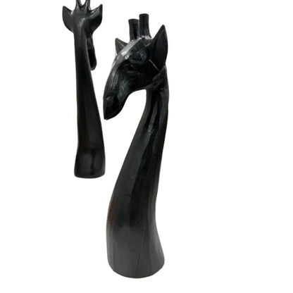 Handcrafted Black Giraffe Ornament 37cm