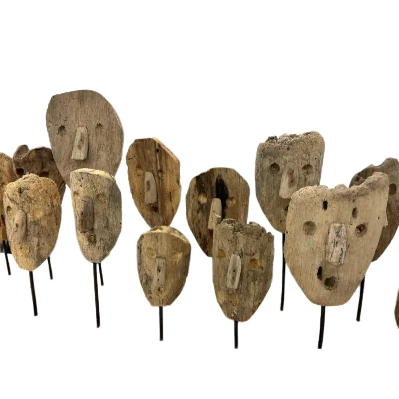 Handcrafted Mask Faces Figurines 60cm