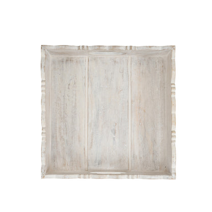 Handcrafted Carved Square Tray 30cm