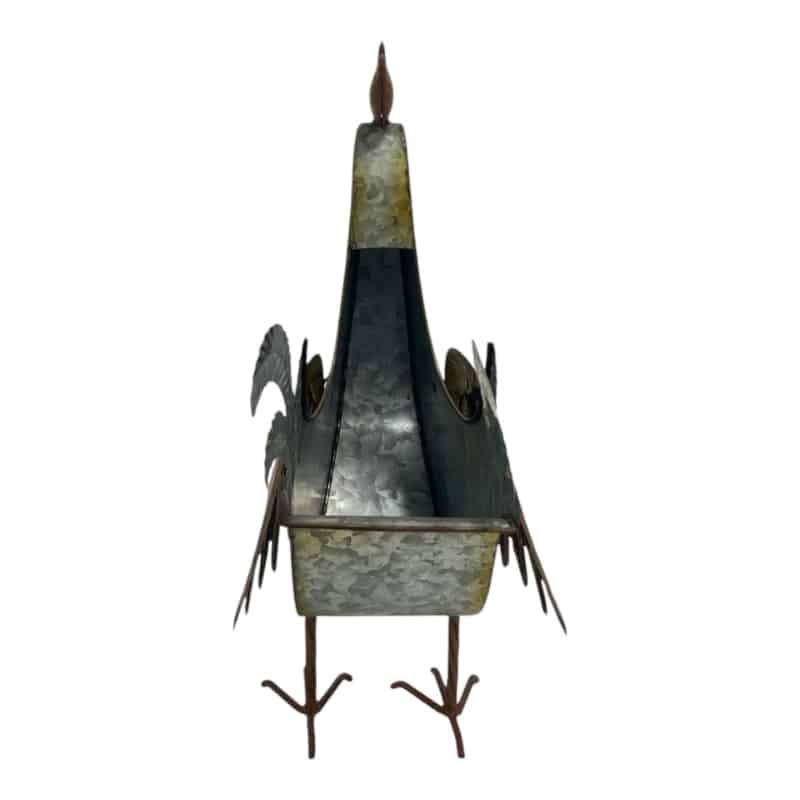 Distress Finish Rooster Planter / Storage Holder 39cm