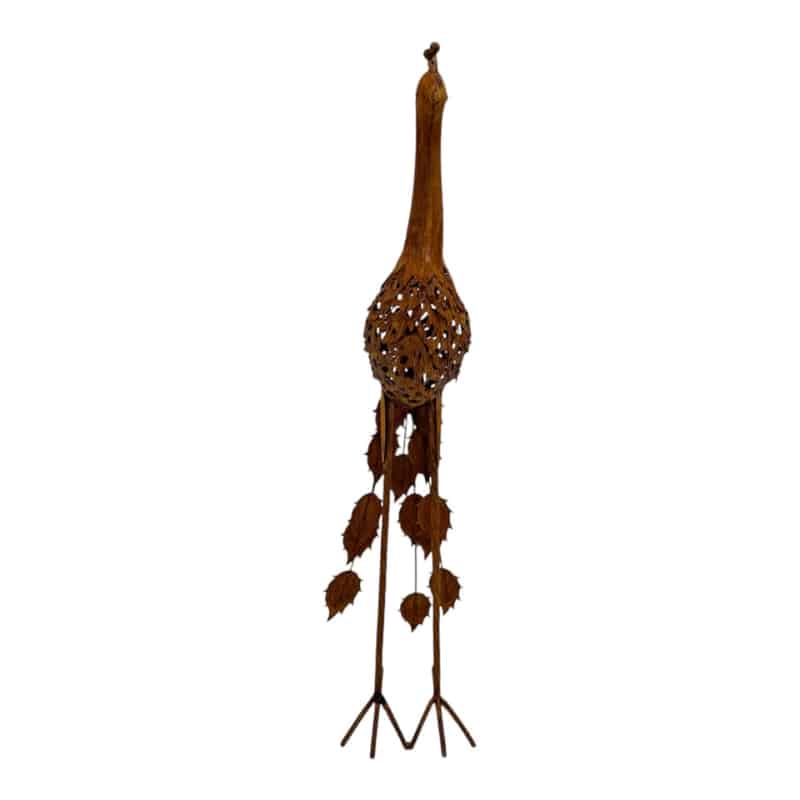 Rust Standing Peacock Garden Statue 60cm