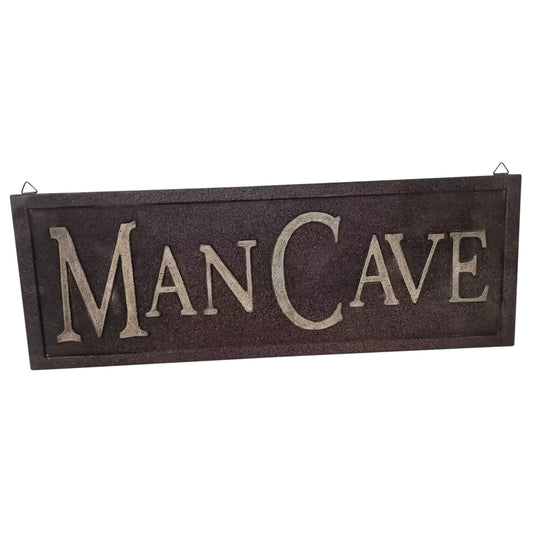 Rust 'Man Cave' Wall Sign 60x22cm