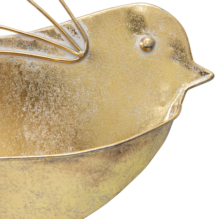 Set 2 Nested Lustre Gold Wall Planters 8x29cm