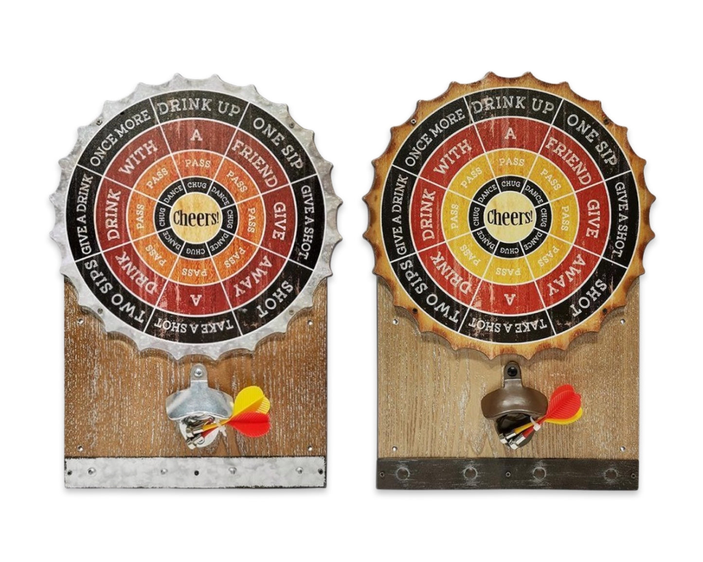 Set 2 Darts Board & Beer Opener Assort 40cm