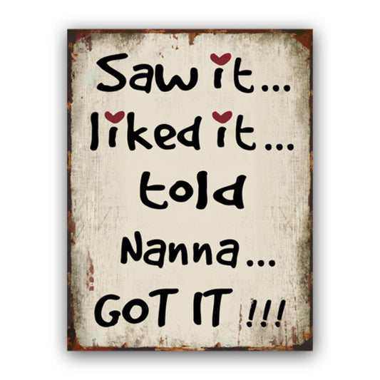 Nanna Got It Wall Art 30cm