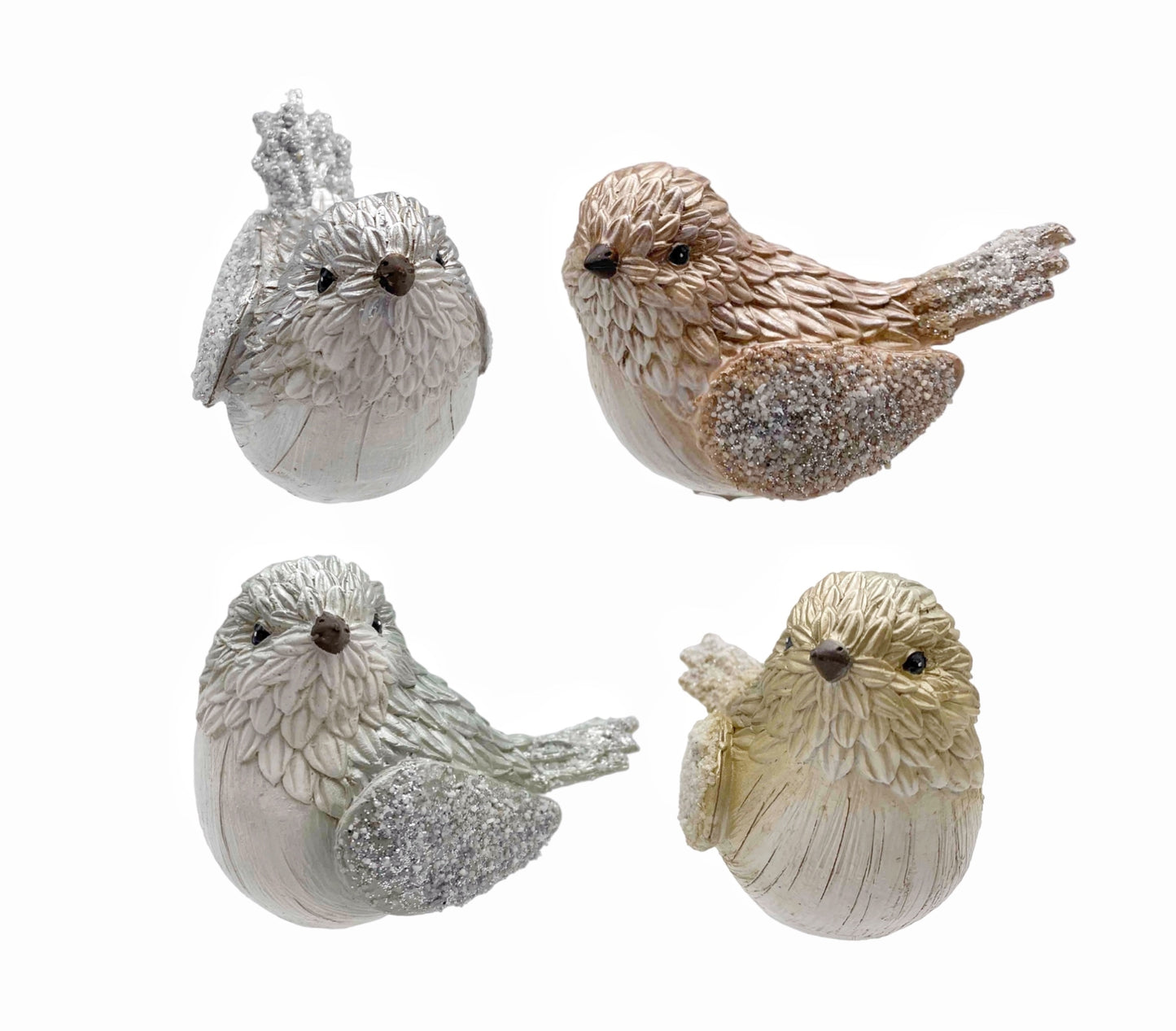 bulk 24 Xmas Bird Deco Assort 11cm