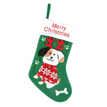 Load image into Gallery viewer, 2pcs cute dog christmas stockings cartoon christmas socks gift bag christmas decoration socks christmas tree pendant

