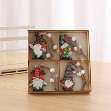 Load image into Gallery viewer, 3 boxe style a set New Christmas Decorations, Small Wooden Pendants, Christmas Tree Decorations, 12 Wooden Box Packaging Pendants
