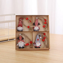 Load image into Gallery viewer, 3 boxe style a set New Christmas Decorations, Small Wooden Pendants, Christmas Tree Decorations, 12 Wooden Box Packaging Pendants
