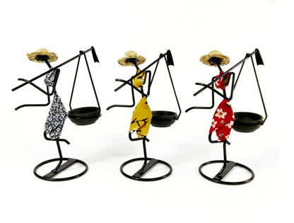 Gold Modern Iron Art Candle Holder - Stylish Decorative Candle Stand for Living Room, Dining Room, and Study