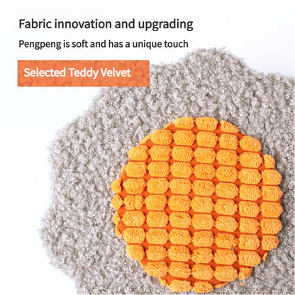 Blue Bold Flower Cat Scratching Post - Interactive Plush & Sisal Cat Toy with Teaser Balls