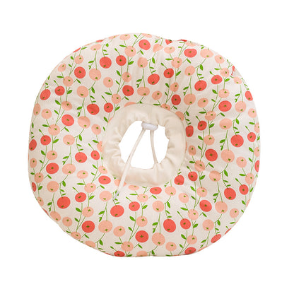 2 pcs Small Cherry Soft Pet Recovery Collar - Comfortable Anti-Lick Cone for Cats & Dogs Size XS
