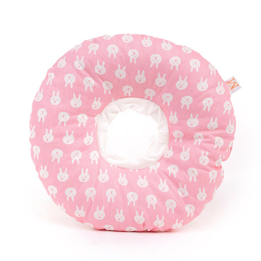 2 pcs Pink Rabbit Soft Pet Recovery Collar - Comfortable Anti-Lick Cone for Cats & Dogs Size S