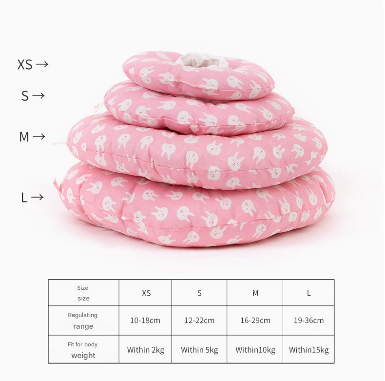 2 pcs Strawberry Soft Pet Recovery Collar - Comfortable Anti-Lick Cone for Cats & Dogs Size M