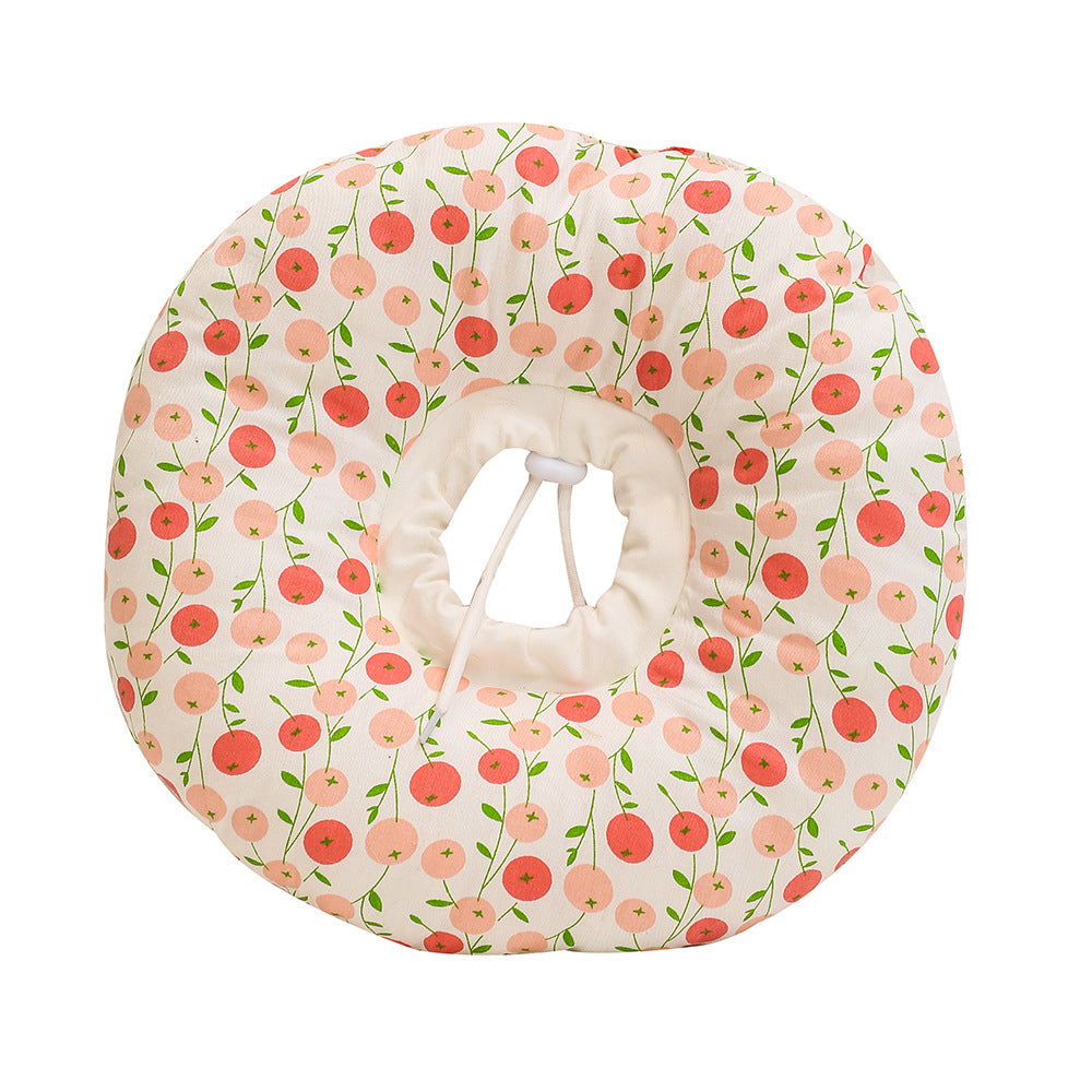 2 pcs Small Cherry Soft Pet Recovery Collar - Comfortable Anti-Lick Cone for Cats & Dogs Size L