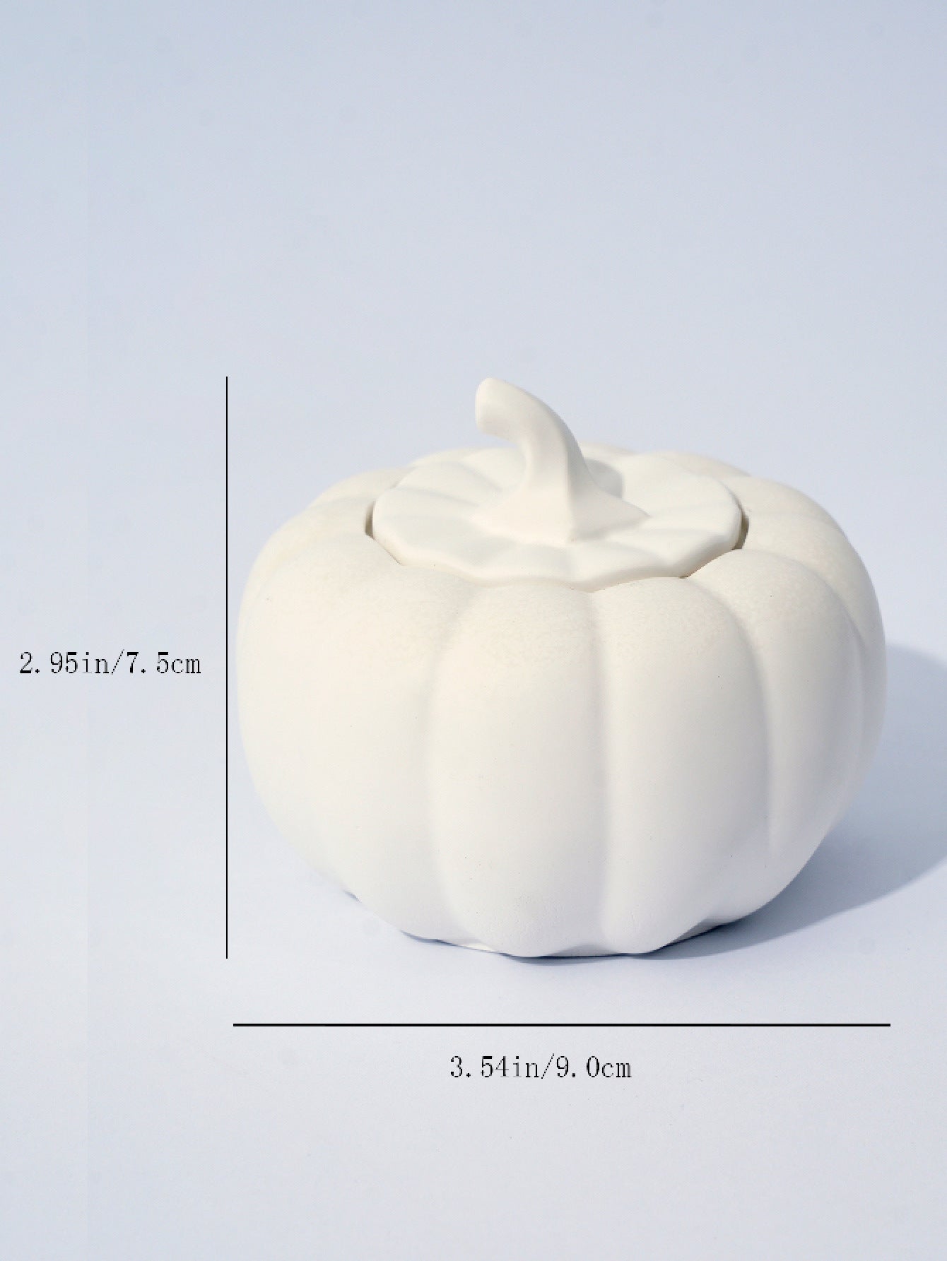 (Westin White Tea)Ceramic Pumpkin Candle with Lid - Home Decor and Gift Ideas