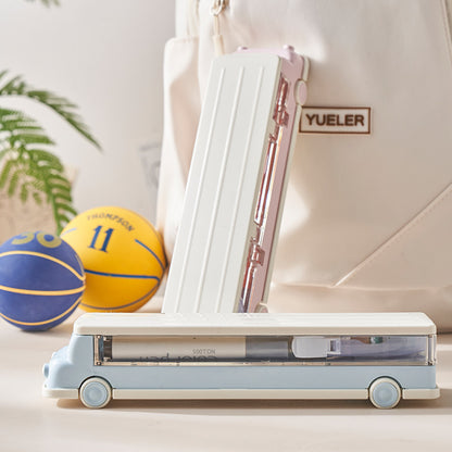 Car Shaped Pencil Cases - Set of 2, Double Layer Design