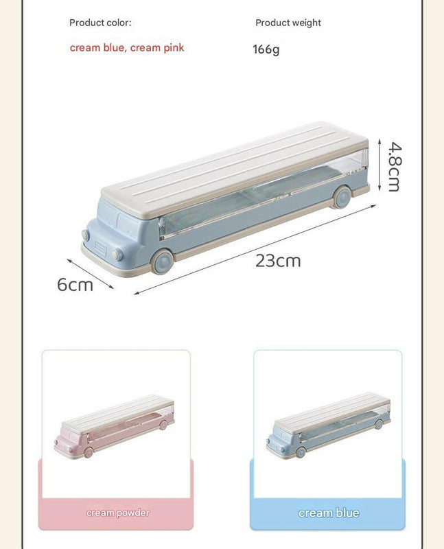 Car Shaped Pencil Cases - Set of 2, Double Layer Design