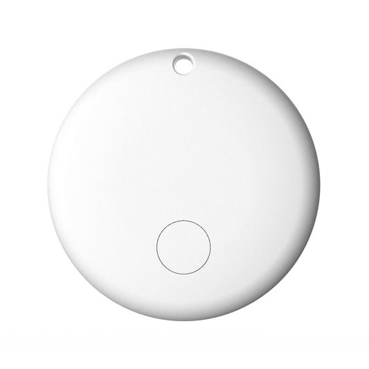 (Round White) Mini GPS Tracker - Apple Find My Enabled, Key Finder, Wallet Locator, Anti-Theft Tag