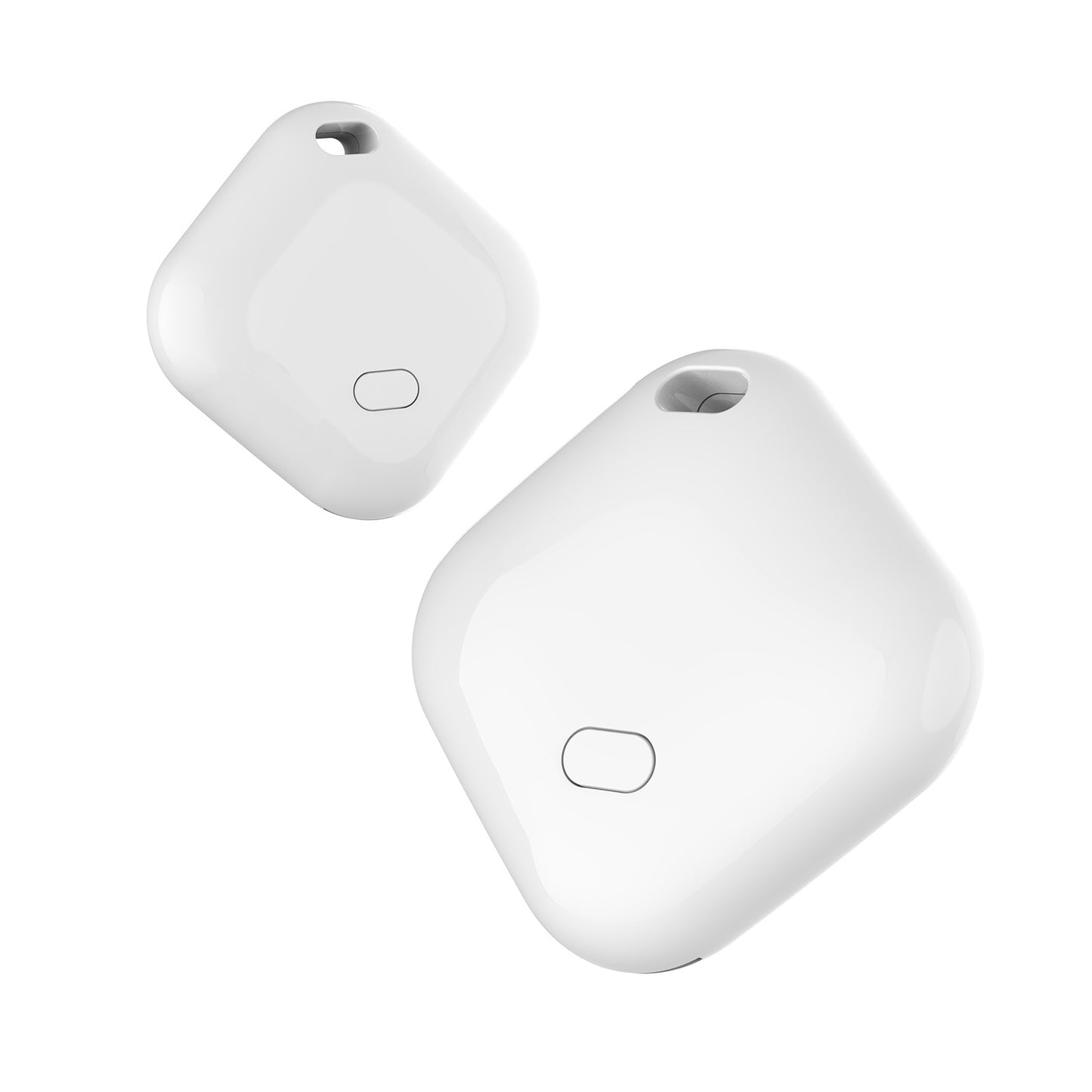(Square White) Mini GPS Tracker - Apple Find My Enabled, Key Finder, Wallet Locator, Anti-Theft Tag