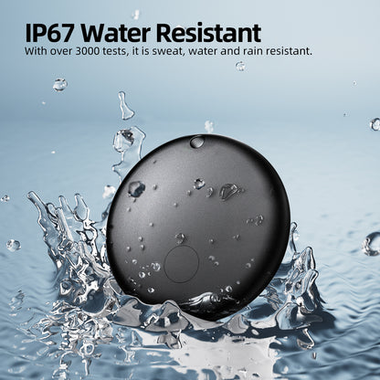 (Square Black) Mini GPS Tracker - Apple Find My Enabled, Key Finder, Wallet Locator, Anti-Theft Tag