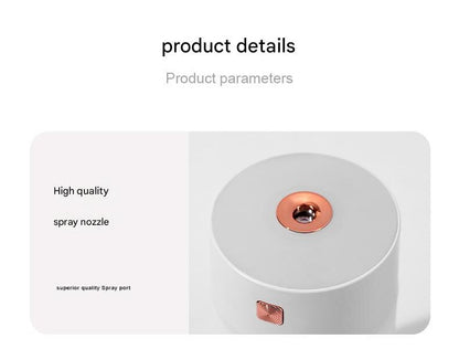 Pink 300ml USB Air Humidifier - Quiet Mini Humidifier for Bedroom, Office, Car