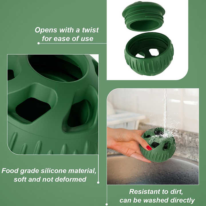 Green Ball and Yellow Mold Pet Treat Dispensing Ball and Molding Set - Silicone Dog Chew Toy for Teeth Cleaning and Boredom Relief