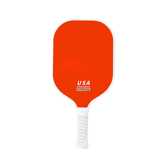 Orange Fiberglass Pickleball Paddle - Lightweight 215g with Anti-Slip TPU Grip for Outdoor Sports