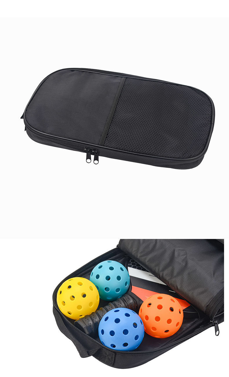 Dark Blue Fiberglass Pickleball Paddle Set - 2 Minimalist Paddles, 4 Balls, and Carry Bag for Outdoor Play