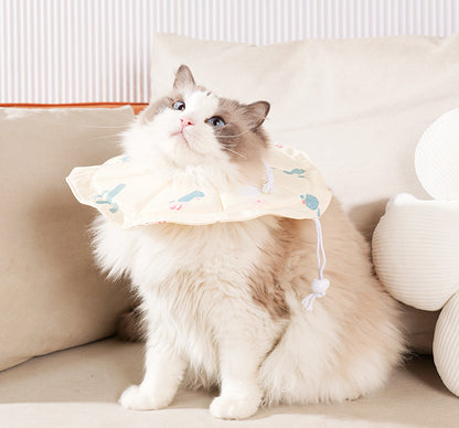 2 Pcs Size M Beige Comfortable Pet Recovery Collar | Waterproof Anti-Lick Collar for Cats & Dogs