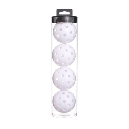 2 Tubes White Outdoor Pickleball Balls 4-Pack - Durable 40-Hole Design with Carry Tube(8 balls in total)