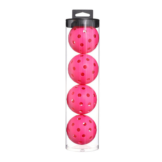 2 Tubes Pink Outdoor Pickleball Balls 4-Pack - Durable 40-Hole Design with Carry Tube(8 balls in total)