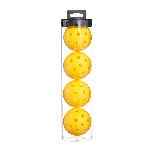 2 Tubes Yellow Outdoor Pickleball Balls 4-Pack - Durable 40-Hole Design with Carry Tube(8 balls in total)