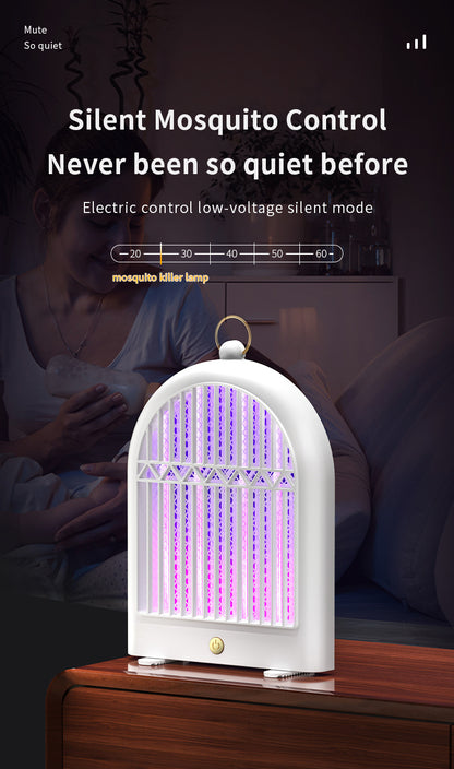 White USB Wall-Mounted Mosquito Trap - UV Light Automatic Insect Zapper for Home and Dorm