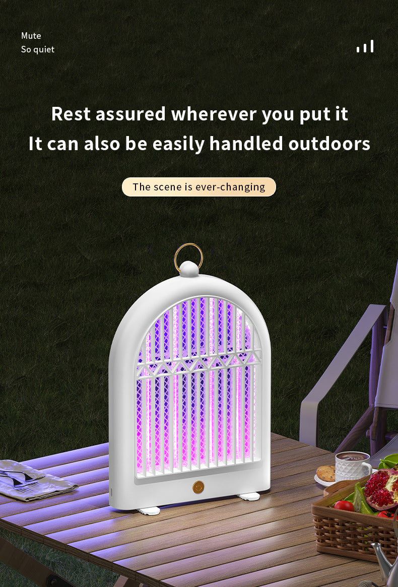 White USB Wall-Mounted Mosquito Trap - UV Light Automatic Insect Zapper for Home and Dorm