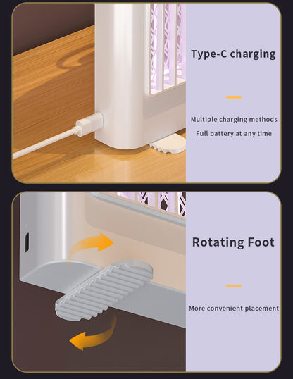 White USB Wall-Mounted Mosquito Trap - UV Light Automatic Insect Zapper for Home and Dorm