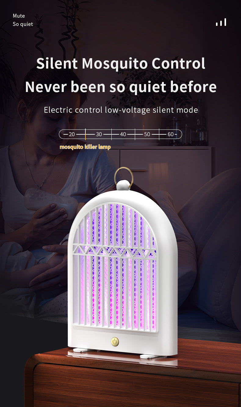 Black USB Wall-Mounted Mosquito Trap - UV Light Automatic Insect Zapper for Home and Dorm