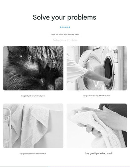 Adorable Pet Paw Grooming & Drying Mitt - Super Absorbent Fleece Material(Gray)