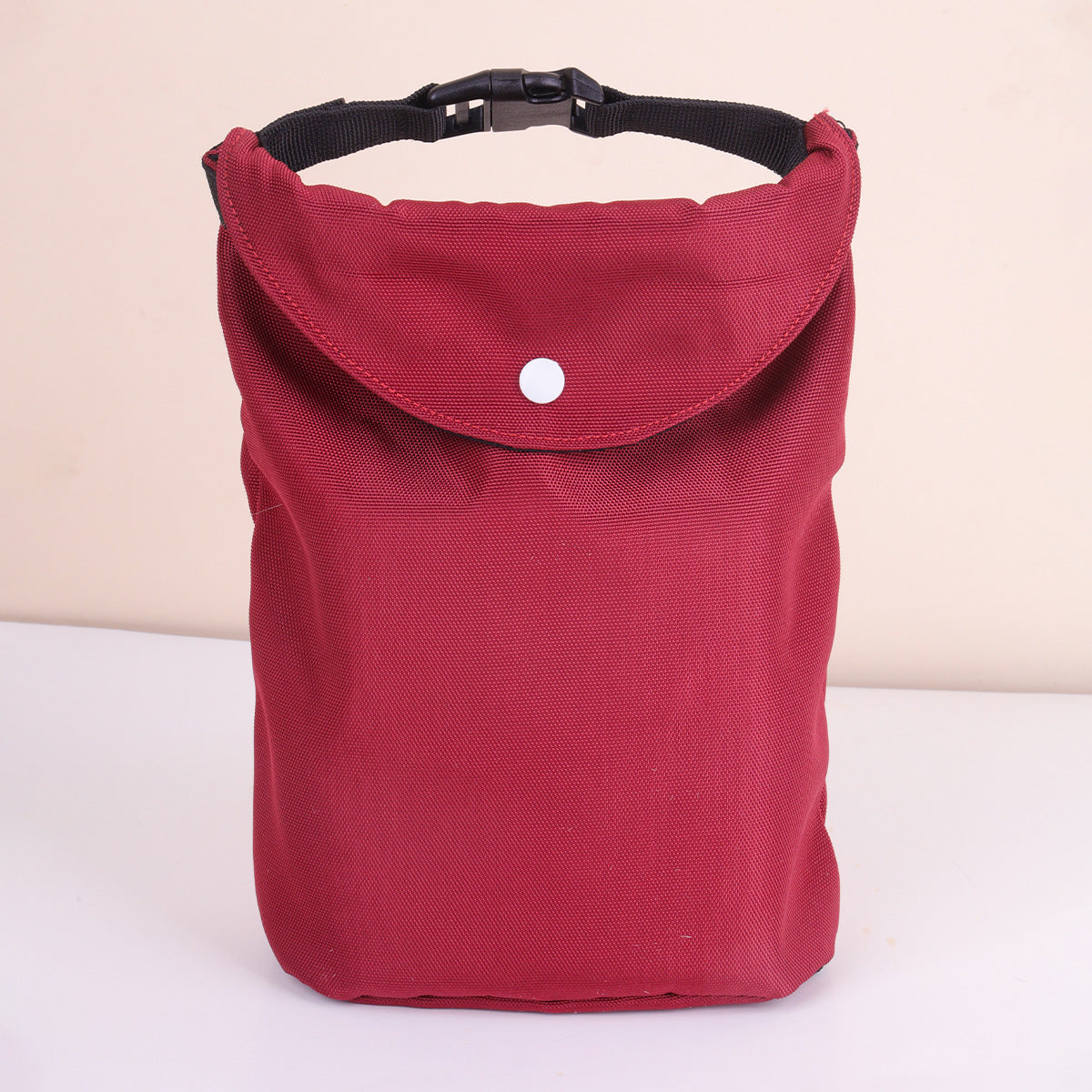 2-pcs Red Portable Pet Food Storage Bag - Roll Top Treat Pouch for Travel & Walks