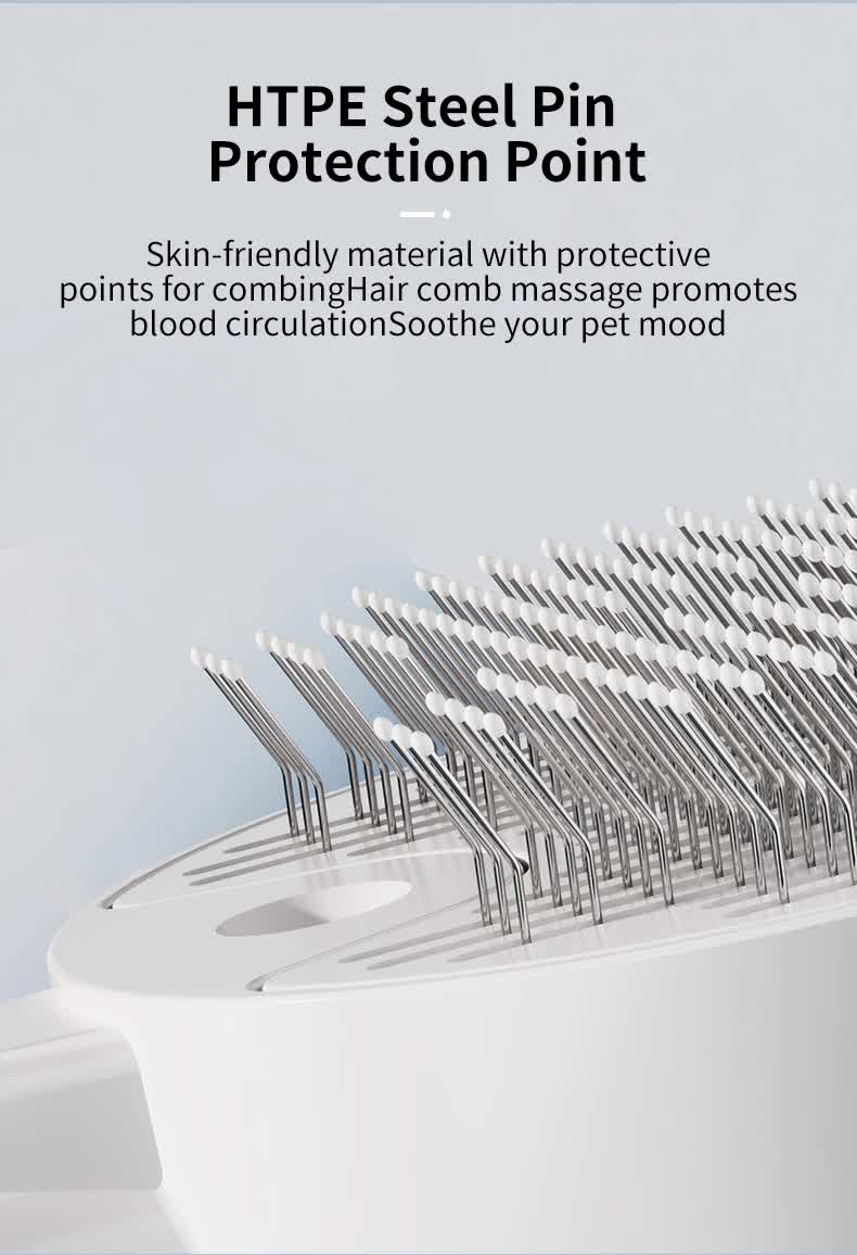 Pink Rechargeable Pet Grooming Brush with UVC Sterilizer & Mist Spray