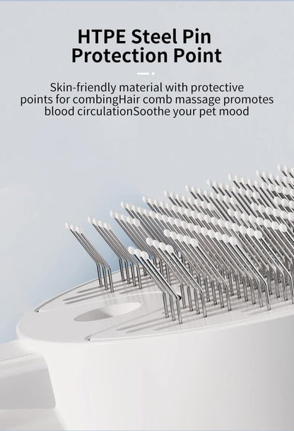 Pink Rechargeable Pet Grooming Brush with UVC Sterilizer & Mist Spray