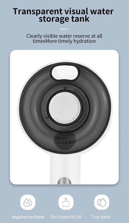 Pink Rechargeable Pet Grooming Brush with UVC Sterilizer & Mist Spray