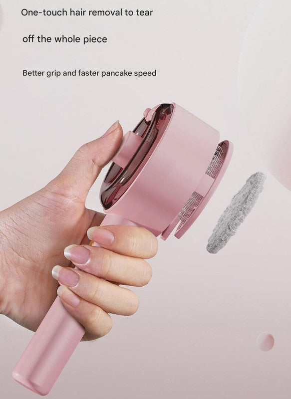 Pink Rechargeable Pet Grooming Brush with UVC Sterilizer & Mist Spray