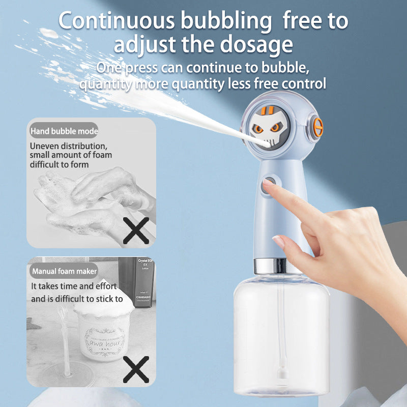 White Electric Pet Shampoo Foamer Gun - Dense Foam, Quiet Operation, Easy Bath