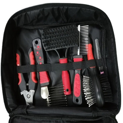 Dog & Cat Grooming Set - Multi-Tool Kit with Storage Case for Fur & Nail Care